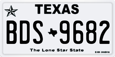 TX license plate BDS9682