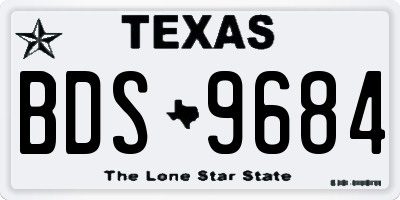 TX license plate BDS9684