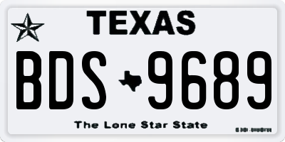 TX license plate BDS9689