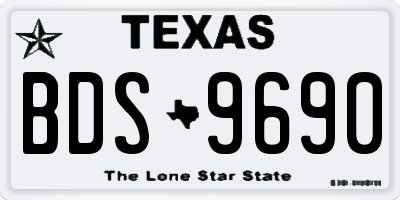 TX license plate BDS9690