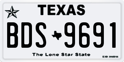 TX license plate BDS9691