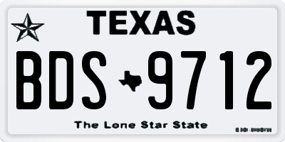 TX license plate BDS9712