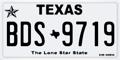 TX license plate BDS9719