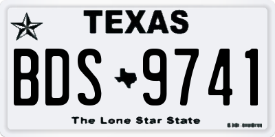TX license plate BDS9741