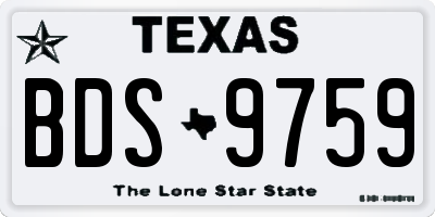 TX license plate BDS9759