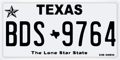TX license plate BDS9764
