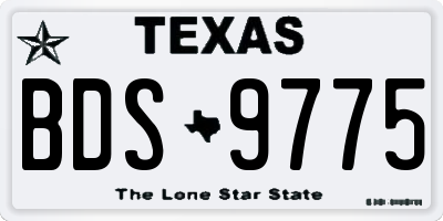 TX license plate BDS9775
