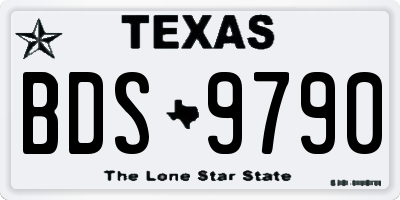 TX license plate BDS9790