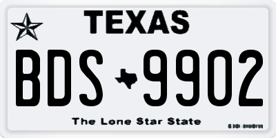 TX license plate BDS9902