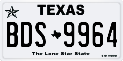 TX license plate BDS9964