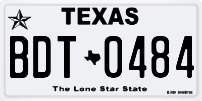TX license plate BDT0484