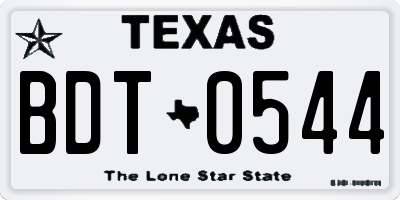 TX license plate BDT0544