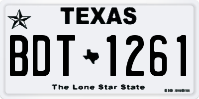 TX license plate BDT1261