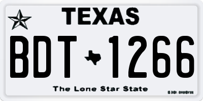 TX license plate BDT1266