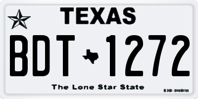 TX license plate BDT1272
