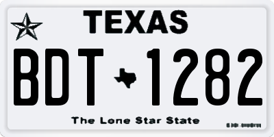 TX license plate BDT1282