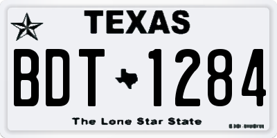 TX license plate BDT1284