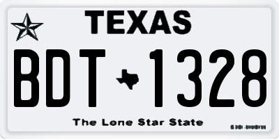TX license plate BDT1328