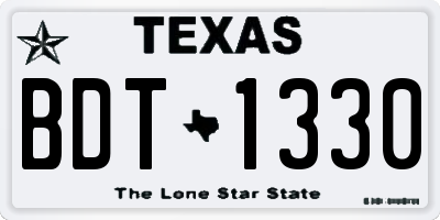 TX license plate BDT1330
