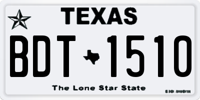 TX license plate BDT1510