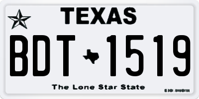 TX license plate BDT1519