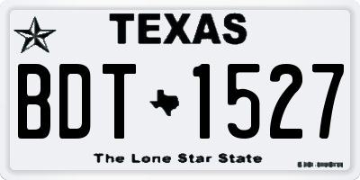 TX license plate BDT1527