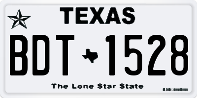 TX license plate BDT1528