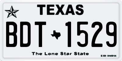 TX license plate BDT1529