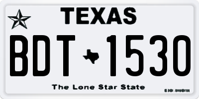 TX license plate BDT1530