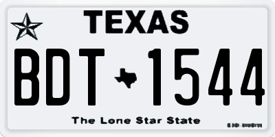 TX license plate BDT1544