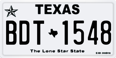 TX license plate BDT1548