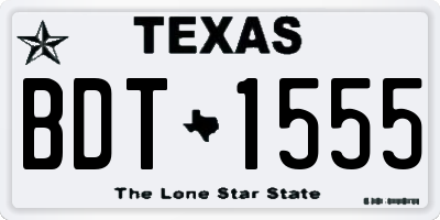 TX license plate BDT1555