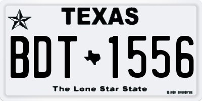 TX license plate BDT1556