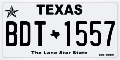 TX license plate BDT1557