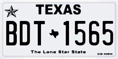 TX license plate BDT1565