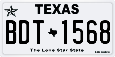 TX license plate BDT1568