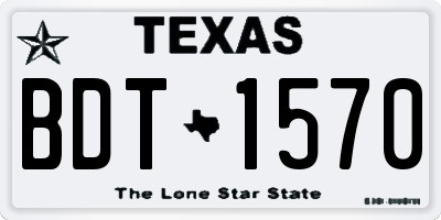 TX license plate BDT1570