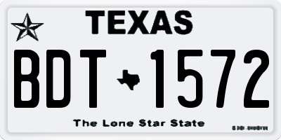 TX license plate BDT1572