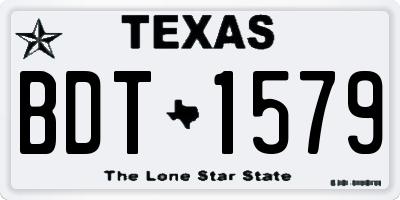TX license plate BDT1579
