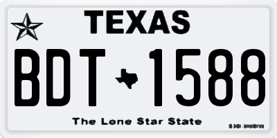 TX license plate BDT1588