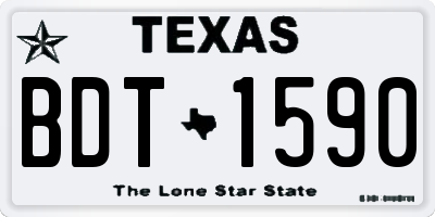TX license plate BDT1590