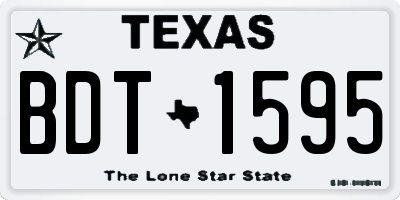 TX license plate BDT1595