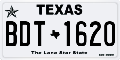 TX license plate BDT1620