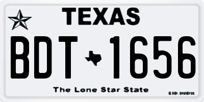 TX license plate BDT1656