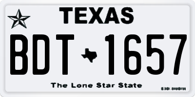 TX license plate BDT1657