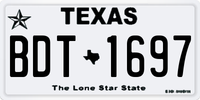 TX license plate BDT1697