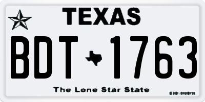 TX license plate BDT1763