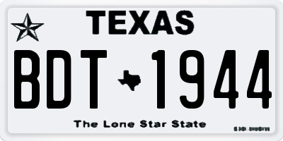 TX license plate BDT1944