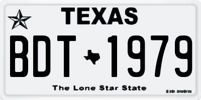 TX license plate BDT1979