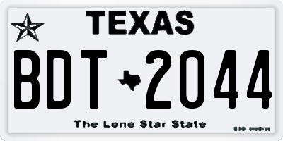 TX license plate BDT2044
